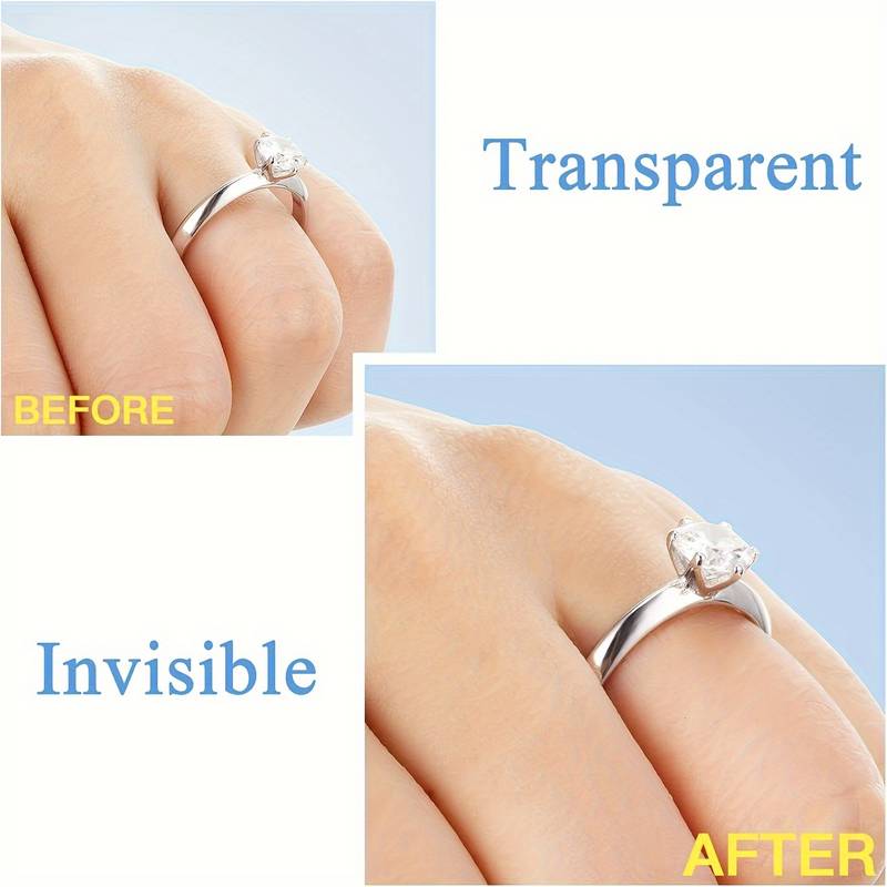 Invisible Clear Ring Sizer Holder Retainer Set